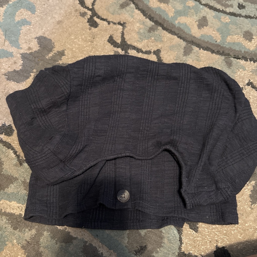 Black Textured Knit Sweater